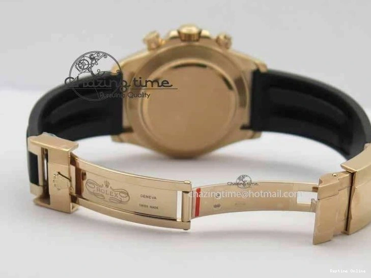 0417 RelaxedFit Daytona 116515 Noob 1:1 Best Edition Rose Gold Dial On Black Rubber Strap A7750(Free Extra Strap) 3740